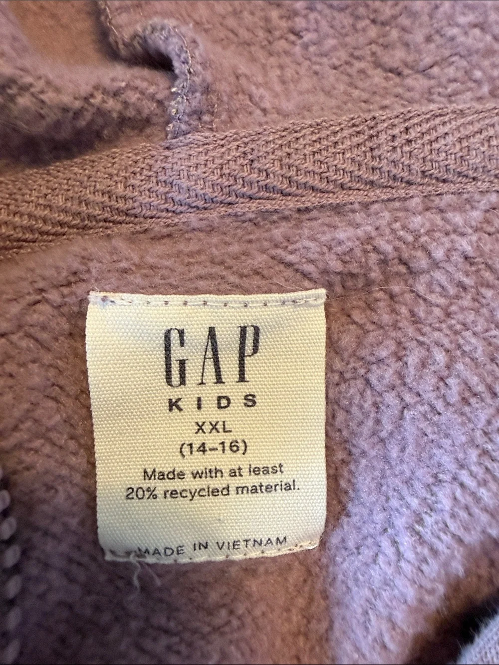 GAP Lavender Floral Zip-Up Hoodie